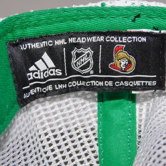 Adidas NHL Ottawa Senators Logo Green St. Patricks Day Trucker Snapback hat - Picture 7 of 8